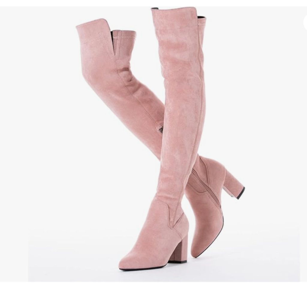 Women Over The Knee Pink Boots